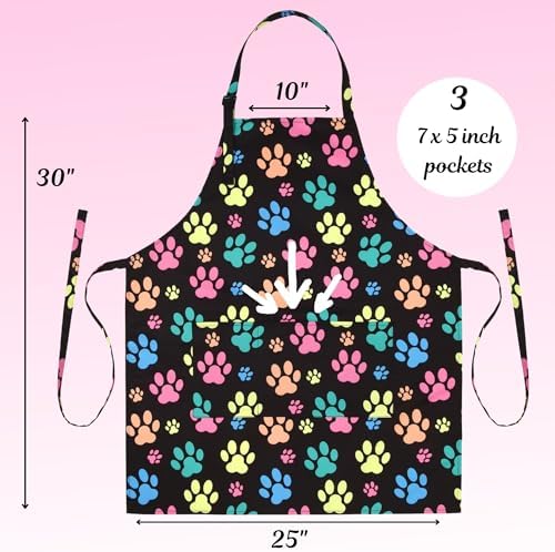 Plum Hill Waterproof Dog Grooming Apron, Groomer Apparel, Pet Washing Smocks - Image 4