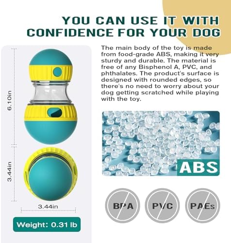 BSISUERM Dog Puzzle Toy Adjustable Treat Dispensing Ball Food Dispenser Tough - Image 5