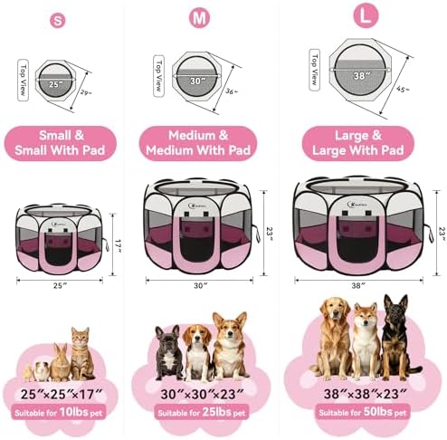Sieidihit Dog Cat Playpen Tent Crate Cage - Image 2