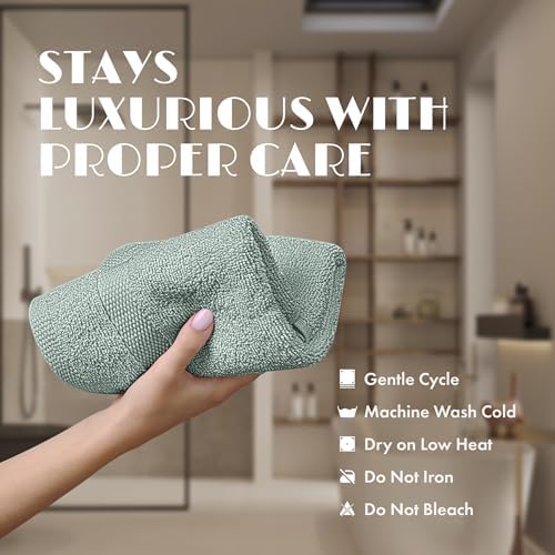 Wealuxe Mint Green Washcloths - Image 6