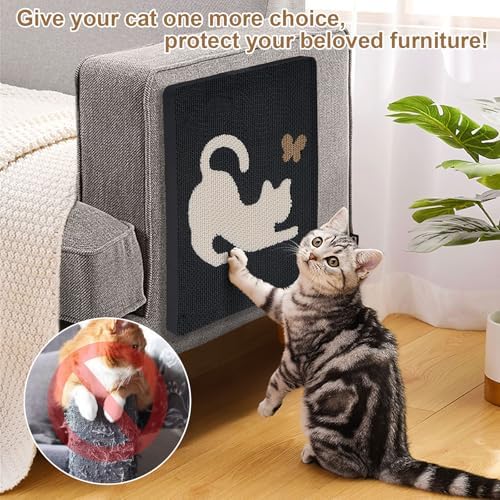 Ownpets Wall Cat Scratcher, Cute Vertical Cat Scratching Board, Wall Mounted - Image 5