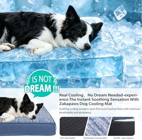 Cooling Dog Bed for Medium Dogs, QMAX>0.5 Waterproof Pet Beds - Image 3