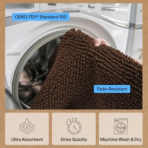 GORILLA GRIP SoakSTOPPER Dog Door Mat, Machine Wash and Dry, 36x24 Brown - Image 6