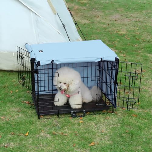 X-ZONE PET Dog Crate Cover Waterproof Kennel Cover, 24 in Blue - Image 6
