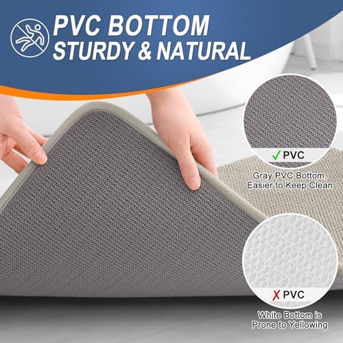 OLANLY Thick Memory Foam Bathroom Rug 30x20, Absorbent Bath Mat, Warm Taupe - Image 4