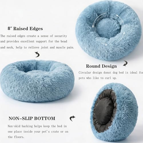 nononfish Cozy Small Dog Bed, Soft Donut Calming Pet Bed - Image 5