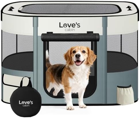 Love's cabin Pet Puppy Dog Playpen, Large Dog Tent Crates Cage Indoor/Outdoor by Lovescabin