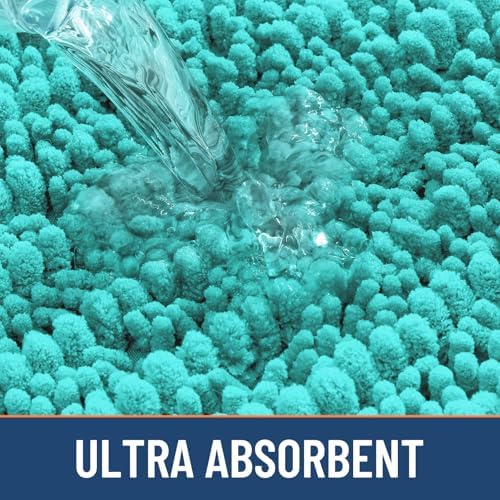 Smiry Bathroom Rugs 36X24, Extra Soft Rubber Backing Chenille Bath Mats - Image 5