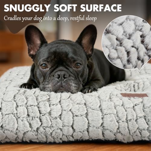 Dog Bed Crate Pad for Small Dogs 36"x24" Coffee - Image 2