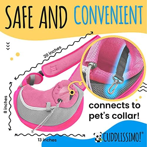 Cuddlissimo Small Dog Sling Carrier, Pet Cat Sling, Puppy Pouch - Image 6