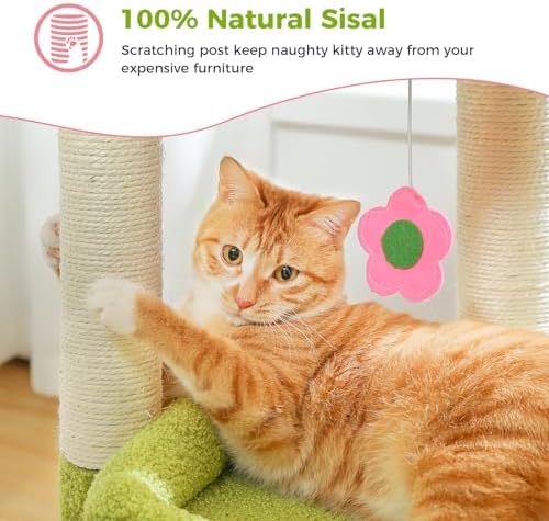 PEQULTI Small Cat Tree Tower for Indoor Cats, Sisal Post & Cozy Condo - Image 6