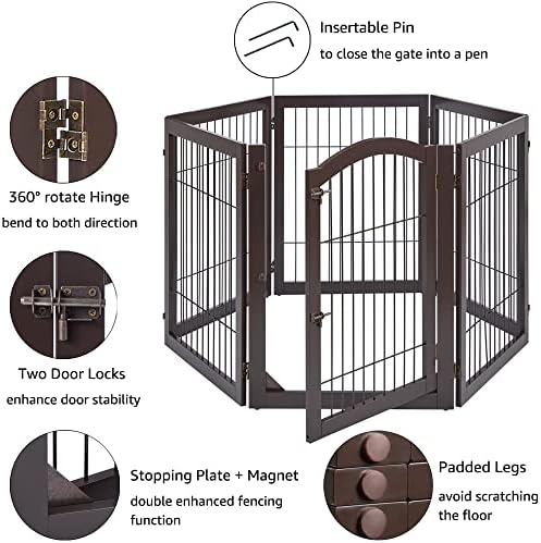 unipaws 144" Extra Wide Dog Gate and Pet Playpen - Image 4