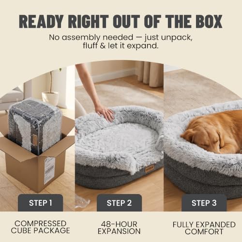 Miorun Fluffy Orthopedic Dog Beds Large Sized Dog - Image 6