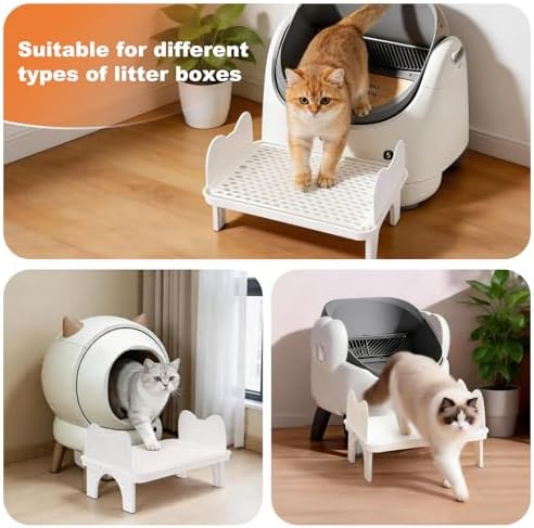 Uross Cat Litter Box Step, Extra Large Litter Box Ramp/Stairs - Image 6