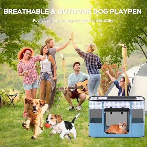 XRG Foldable Pet Playpen, Indoor Cat cage Puppy Crates L - Image 2