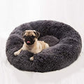 Plush Calming Donut Dog Bed for Small to Medium Dogs, 28 Inch Round Pet Bed by BODISEINT