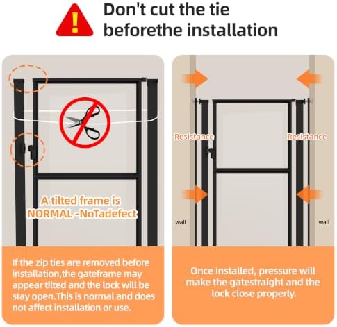 56" Extra Tall Clear Cat Gate, 29.5‑33.5" Wide Pet Gate - Image 3