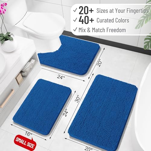 OLANLY Bathroom Runner Rugs 59x20, Extra Soft Absorbent Chenille Bath Rugs - Image 2