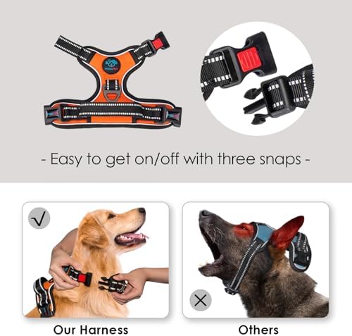 PHOEPET No Pull Dog Harnesses for Small Dogs Reflective Adjustable - Image 3
