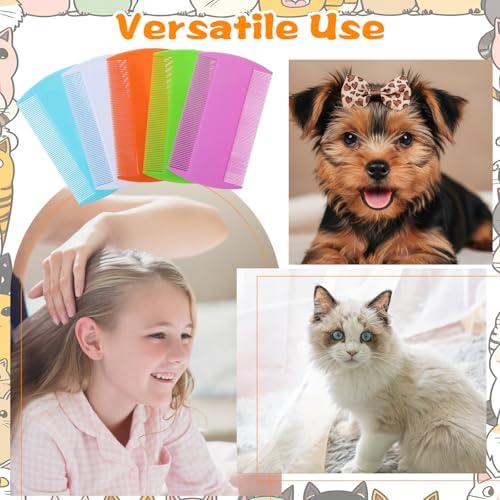 100 Pcs Pet Flea Combs, Double Sided Fine & Wide Tooth Comb - Image 6