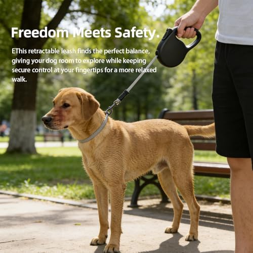 Retractable Dog Leash for Medium & Large Dogs up to 80 lbs, One-Handed Brake - Image 5