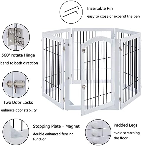 unipaws 144" Extra Wide Dog Gate and Pet Playpen - Image 4