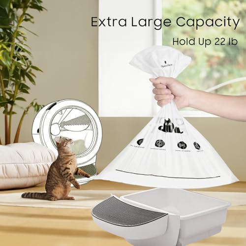 90 Pack Cat Litter Box Robot Model 5/4/3 Waste Bags, Tear Resistant, - Image 4