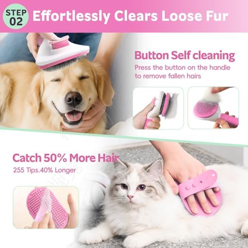 Dog Brush for Shedding 13pcs Bath Grooming Kit - Image 4