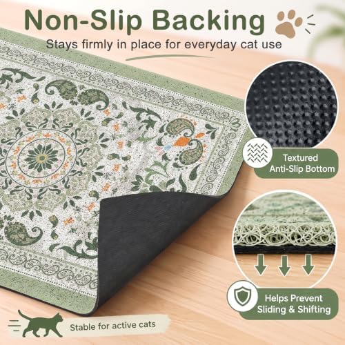 Unicorn Catcher 33"x22" Cat Litter Mat Non-Slip Washable Litter Box Mat - Image 3
