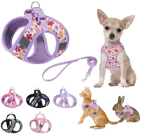Small Dog Harness with Leash Step in No Pull Reflective Harness by KocaPlye