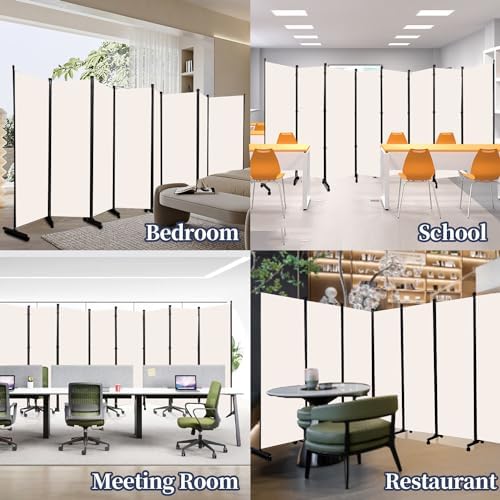 Room Divider 6 Panel-176''Wide Folding Privacy Screen, Large Partition Wall - Image 7