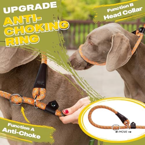 Fida Durable Slip Lead Dog Leash, 6 FT x 3/8" Dog Training Leash - Image 3