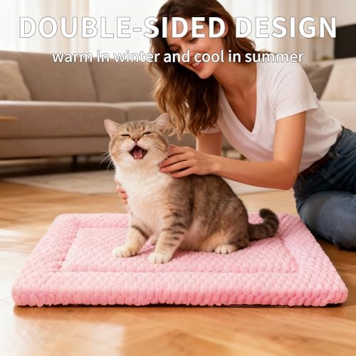 Dog Bed Mat, Reversible & Ultra Soft Kennel Pad-Machine Washable Pet Bed - Image 6