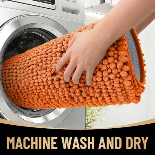 OLANLY Thick Chenille Bathroom Rugs 30x20, Soft Absorbent Bath Mat - Image 4
