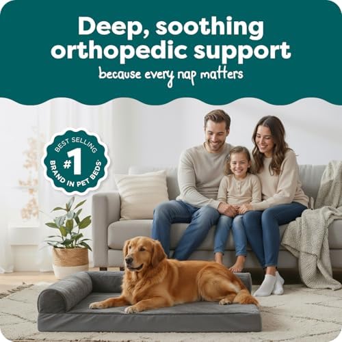 FurHaven Orthopedic Dog Bed for Large Dogs, L-Shaped Chaise Mattress - Image 2