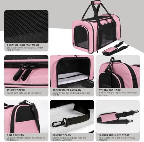 Carriers Soft-Sided Pet Carrier Pink - Image 3
