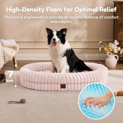 ChiXnuggle Orthopedic Dog Bed, Washable Cover, Faux Fur Bolster Pet Couch - Image 5
