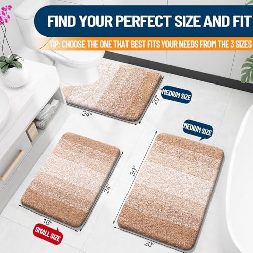 OLANLY Large Bathroom Rugs 44x32, Extra Soft Absorbent Microfiber Bath Rugs - Image 2