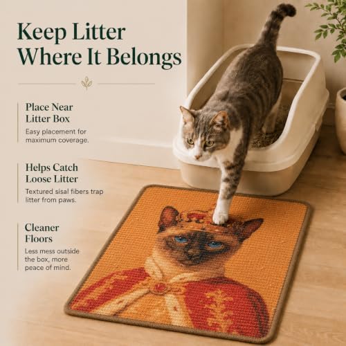 Art Sisal Cat Scratcher Mat, Cat Wall Scratchers - Image 3