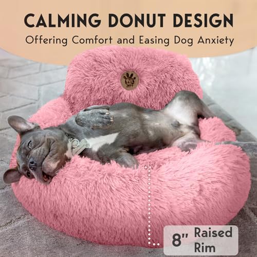 PetJett Calming Dog Bed for Small Dogs – 23" Donut Dog Beds, Anti-Slip & - Image 4