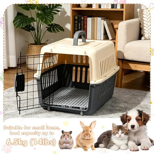 Hard Plastic Pet Carrier 2 Set Small Dogs and Cats Up to 13 lbs Hard-Sided Dog - Image 4