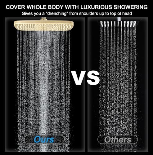 Rain Shower Head with Handheld Showerhead, Glod 1.75GPM 460311 - Image 4