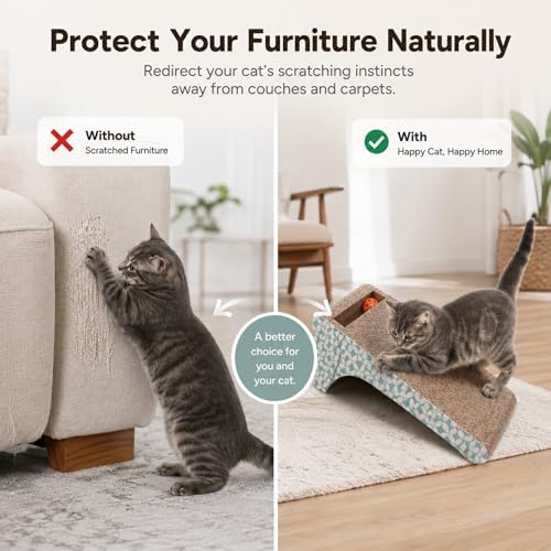 PrimePets Cardboard Cat Scratcher Ramp - Image 2