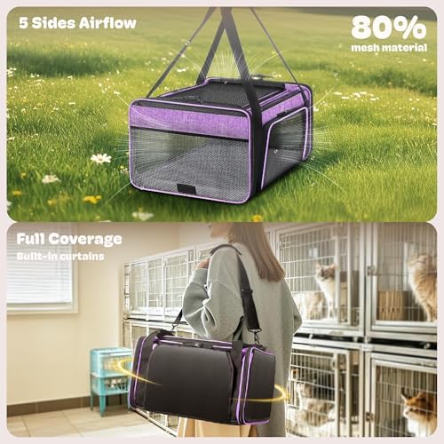 Top and 2 Sides Expandable Cat Carrier 18x13.5x9.5 TSA Airline Approved - Image 3