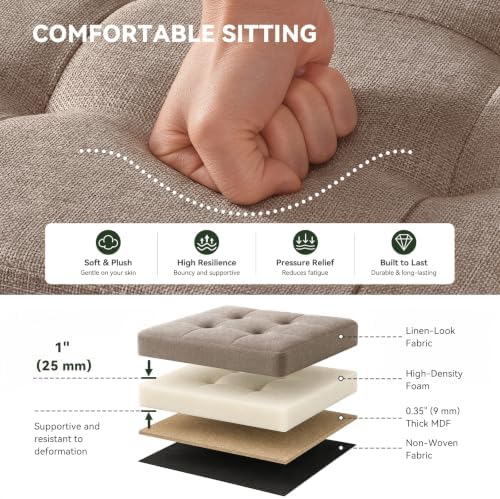 3-in-1 Cat Litter Box Enclosure Furniture, Cat Ottoman - Image 3