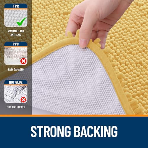 OLANLY Large Bathroom Rugs 70x46, Extra Soft Absorbent Chenille Bath Rugs - Image 6