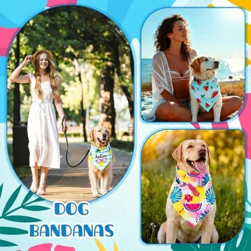 60 Pcs Summer Bandana for Dog Fruit Dog Bandanas Bulk Adjustable Pet Bibs Triangle Scarf Cat Costume for Small to Large Pet - Image 2