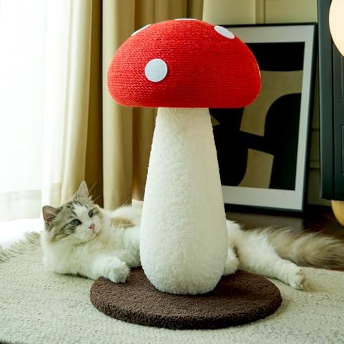 Whimsical Mushroom Scratcher, 19.69" Sisal Cat Scratching Post - Image 6