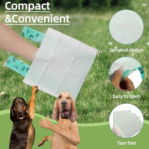 2-Ply Dog Poop Bags with Paper Towels-100 Pieces-Ultra Thick and Leakproof Pet - Image 6