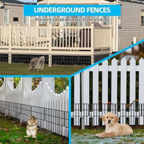 10 Panels Garden Fencing Animal Barrier, 17in X 10.8ft Dog Dig Fence Barrier - Image 6